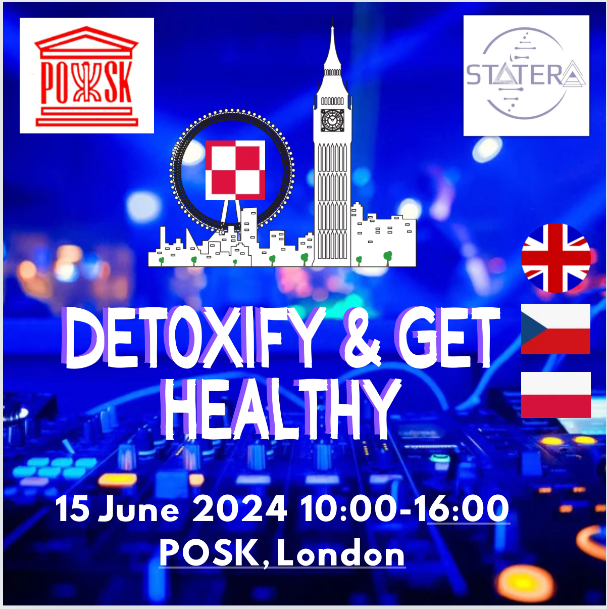 Detoxify and Get Healthy 15 JUNE 2024 POSK London Conference with MUDr.Josef Jonas